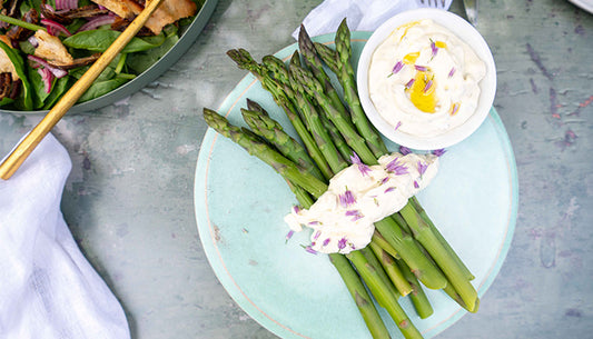 Asparagus with Caper Crème Fraiche