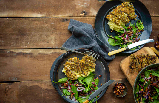 Beef Schnitzel with Lemon Mash