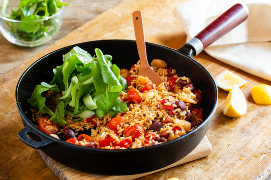 Spicy Beef Sausage with Red Peppers