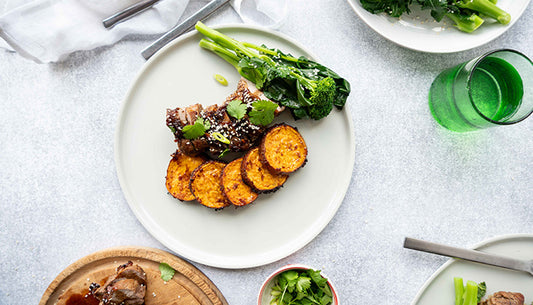 Honey Ginger Pork Fillets with Miso Kumara