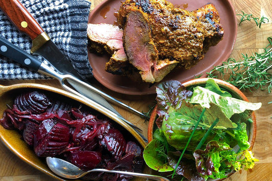 Chermoula Rubbed Lamb Rump with Hassleback Beetroot