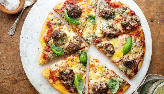 Angus Beef Meatball Pizza