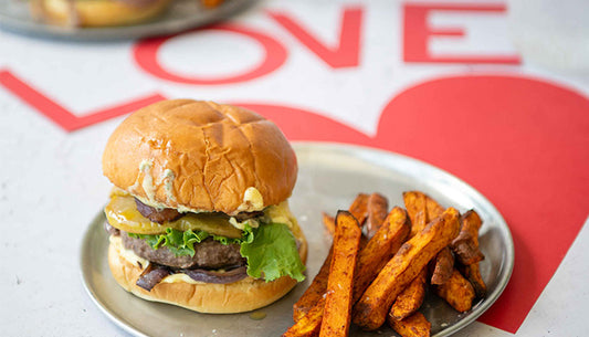 Pear and Blue Cheese Beef Burgers