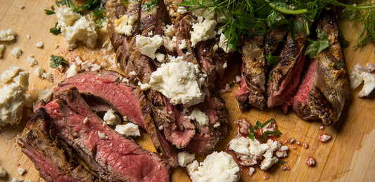 beef strips with feta 