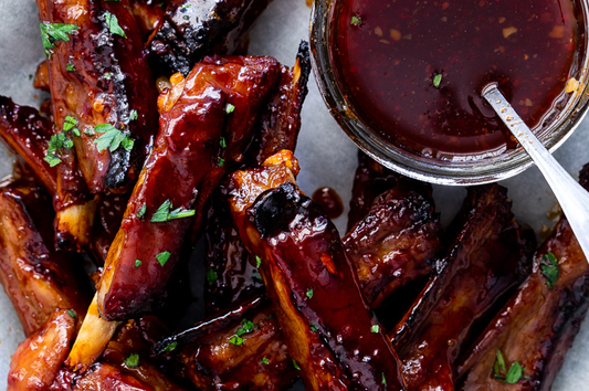 Dry Rub Lamb Ribs with Fire Sauce