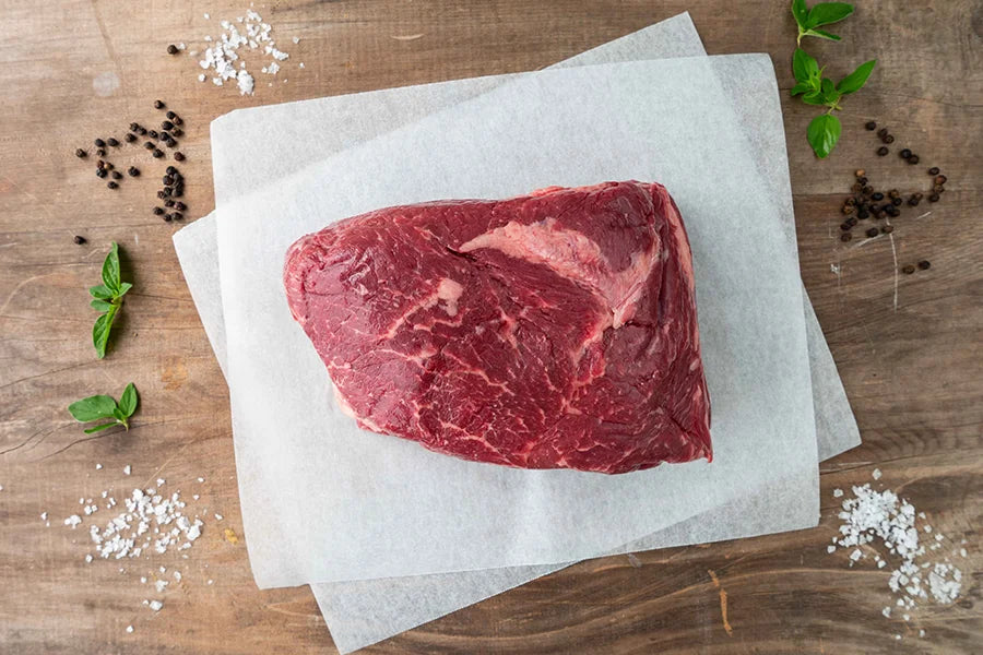 Angus Chuck Roast sitting on baking paper