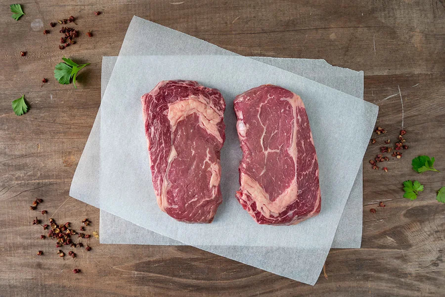 two angus beef sirloin steaks